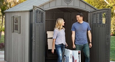 Практичный пластиковый сарай LIFETIME Практичный пластиковый сарай LIFETIME